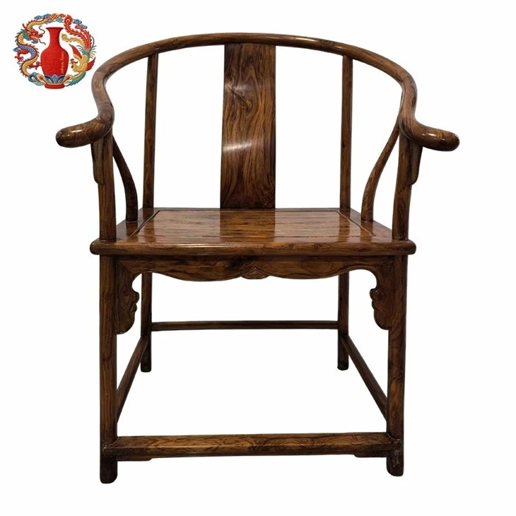 Hainan Huanghuali Round Back Armchairs & Side Table Set-Qing Dynasty factory