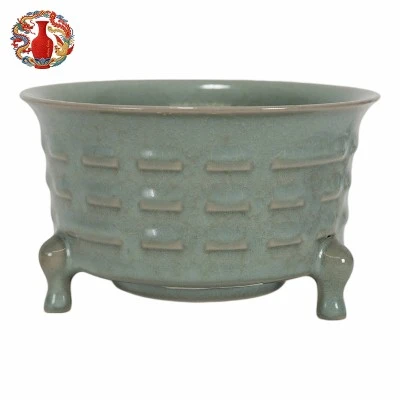 Imitation Ru Ware Bagua Censer - Qing Dynasty Imitation Ru Ware Bagua Censer - Qing Dynasty