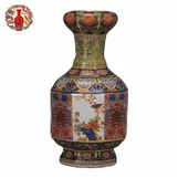 Imperial Famille Rose Bird and Flower Octagonal Vase/Qing Dynasty