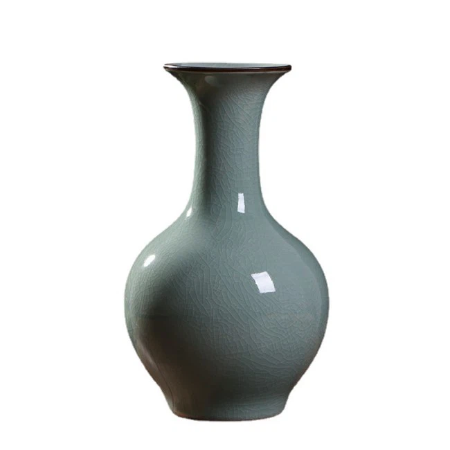 Green-Glazed Crackle Porcelain Vase Green-Glazed Crackle Porcelain Vase