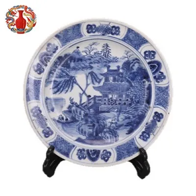 Qing Guangxu Blue and White Landscape Plate: A Painted Poem in Cobalt